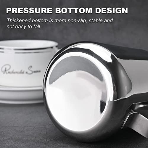 Sinonome Milk Frothing Pitcher, Stainless Steel Milk Pitcher Cup, Perfect for Espresso Machines, Milk Frothing Jug for Making Coffee Cappuccino, Latte Art (Silver, 600ml/20oz)