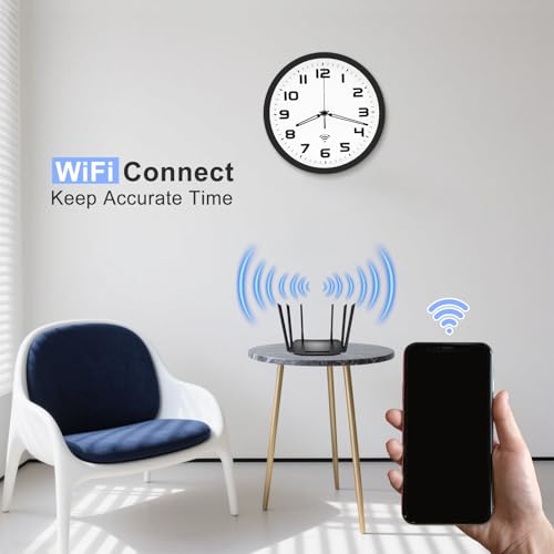 OCEST 10inch Analog Wi-Fi Wall Clock - Image 2