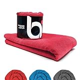baenger Mikrofaser Handtuch mit Frottee Struktur I Antibakterielle Microfaser Handtücher schnelltrocknend I Saugfähiges Badetuch, Reisehandtuch, Sport I M (170x80cm)