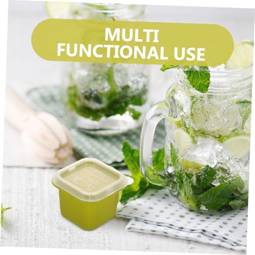 Molde para Cubitos de Hielo Cuadrado Grande con Tapa Verde miniatura 3