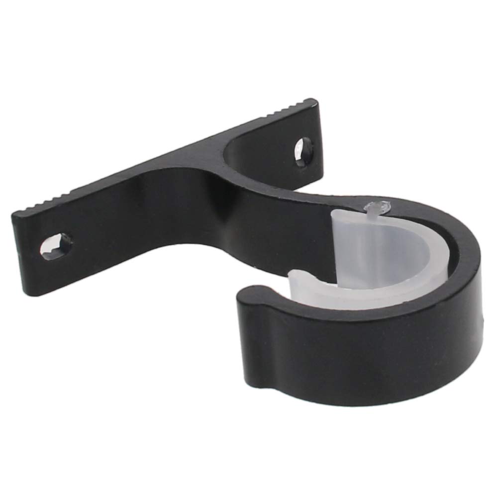 24 Stück Gardinenstangenhalter Aus Alu – Für 2,5 Cm Stangen, Inkl. Schrauben, Schwarz