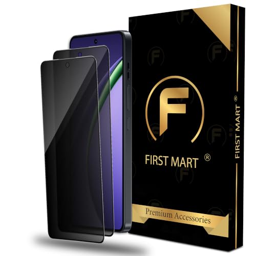 Image of FIRST MART Privacy Tempered Glass for Oppo K13 Turbo Pro & Oppo K13 Turbo, 2 Pack | Anti-Spy 9H Screen Protector, Edge-to-Edge, Case-Friendly, Scratch Resistant, Bubble-Free