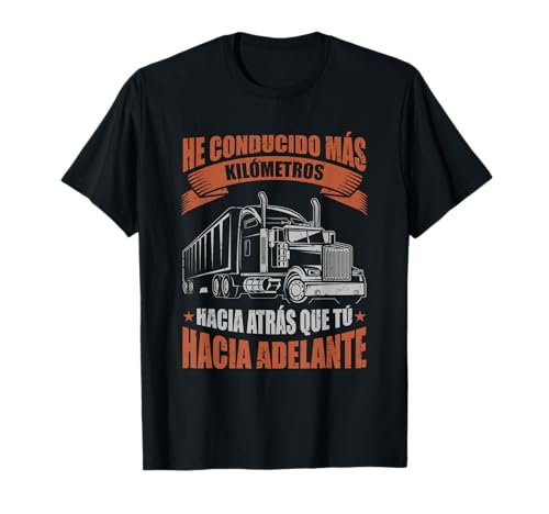 Engraçado camião conduzido mais quilómetros camionista t-shirt, Preto
