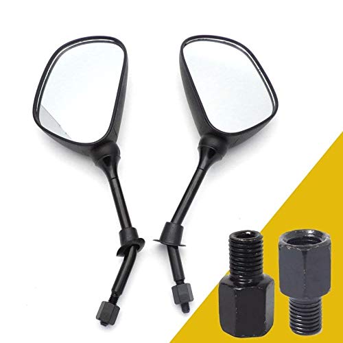 Générique Miroirs Moto Vue arrière 8 mm + 10 mm Adaptateur Vis for GY6 50cc Fit 110cc 125cc 150cc Chinois ATV Quad Scooter Pièces vélomoteur