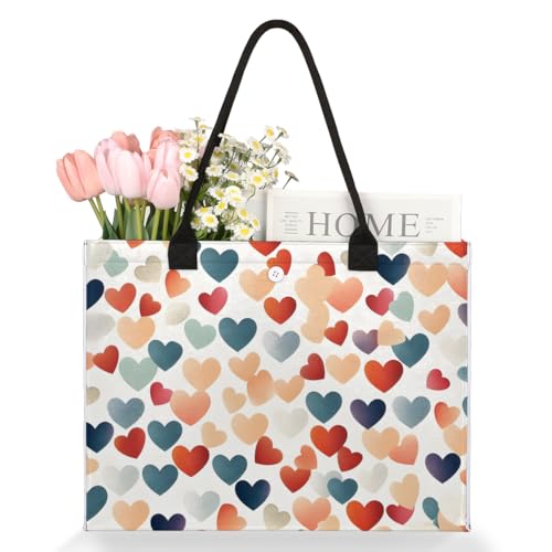 Love Patterns Tote Bag for Women Large Beach Bag Reusable Tote Bags for Work Travel Beach Shopping3