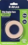 Atlas - Fita Adesiva Dupla Face com Espuma, Rolo de 12 mm x 2 m
