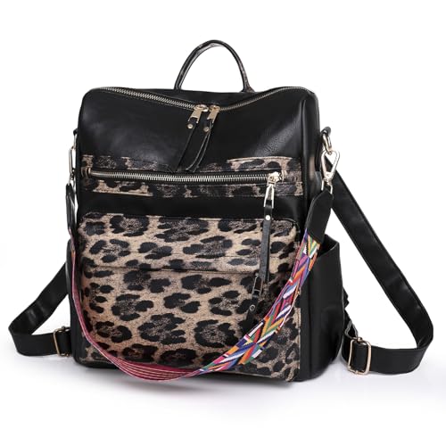 Image of Women's Fashion Backpack Purse for Women Leather Multipurpose Design Ladies Shoulder Bag Travel bag Satchel Handbags