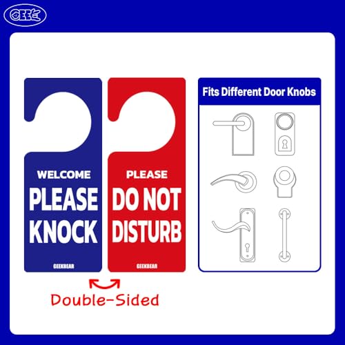 Panneau de porte Do Not Disturb GEEKBEAR design élégant lot de 2 - 6