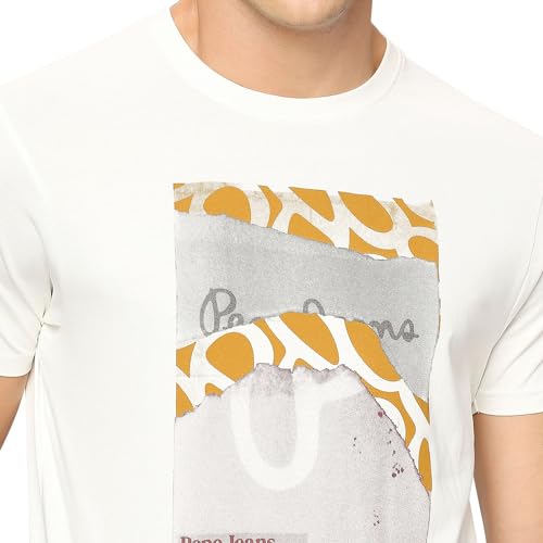 Image of Pepe Jeans Men T-Shirt|Cotton|Slim Fit