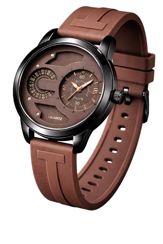 Image of CERO Men's Quartz Watch | Prime Collection Dual Dial | Silicone Strap | Analogue | Sporty Style