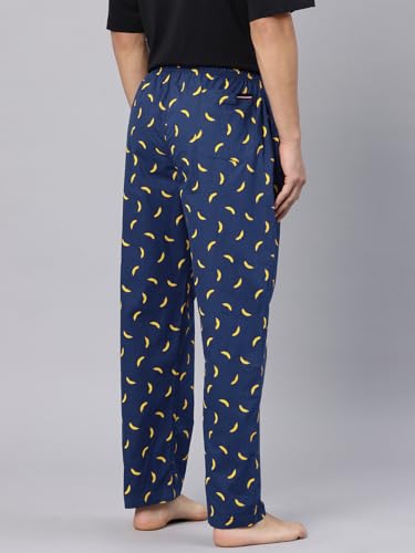 Image of Majestic Man Men's Printed Pure Cotton Lounge Pyjama | Comfort Fit | Elastic Waist with Drawstring | 3 Pockets | Button Closure