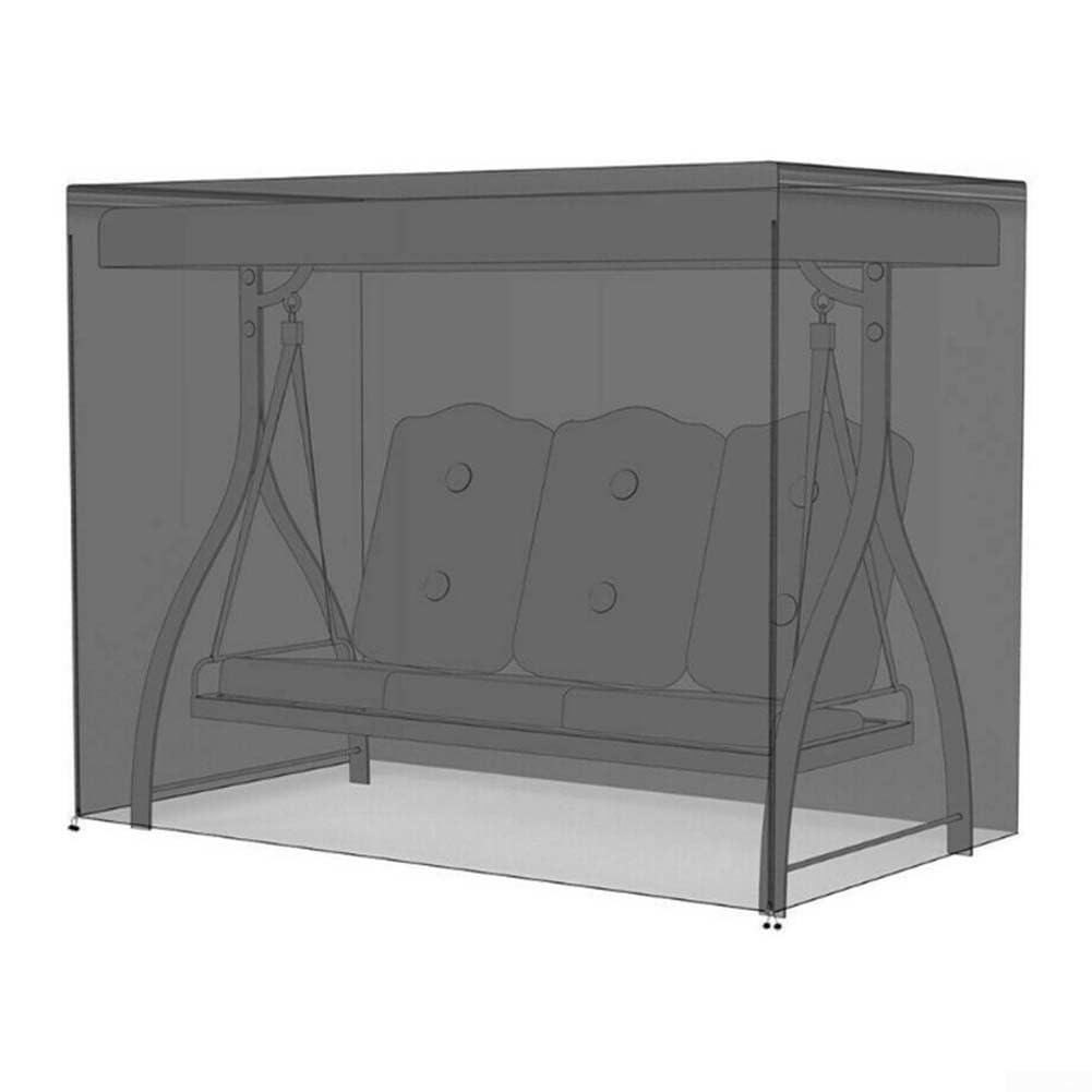 Copertura per dondolo da giardino a 3 posti, impermeabile, in tessuto Oxford 420D, protezione solare, per mobili da giardino e patio (220 x 125 x 170 cm)