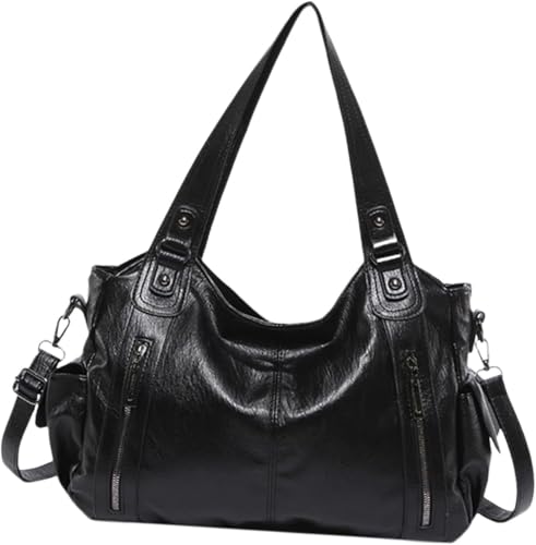 Grand sac à bandoulière vintage pour femme au style décontracté