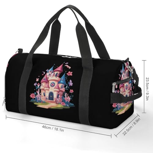 Magic Castle Gym Bag Travel Duffle Bags Carry On Tote Weekender Bag Suitable for Men Women2