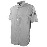 Beretta Men's Breathable Hunting Sun Protection Short Sleeve Buzzi Shooting Shirt, Light Gray, L