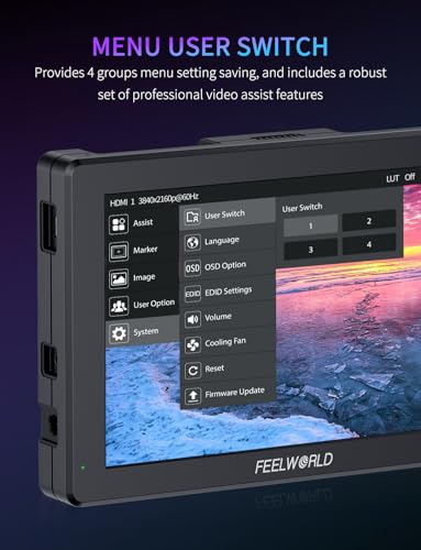 Image of FEELWORLD T7SPRO 3G-SDI 2000Nit Aluminium Camera Field Monitor 7 Inch 1920x1200 IPS DLSR Video Monitor with 4K HDMI in /Out 3D LUTs Waveform 9:16 Marker F750 4400mAh Battery Hot Shoe Mount and Bag