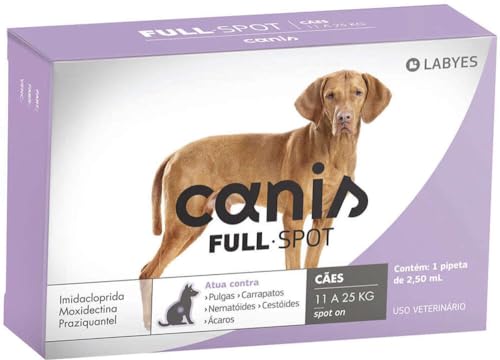 O que é Bom para Pulgas em Cachorro → Tratamentos Eficazes, Alívio Rápido e Proteção Garantida Antiparasitário Labyes Canis Full Spot para Cães de 11Kg até 25Kg - 1 Pipeta