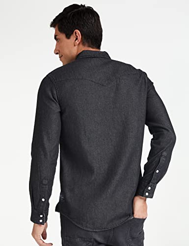 Image of Amazon Brand - INKAST Men's Slim Shirt (AZ-INK-RFS-DN-04 Dark Grey S)