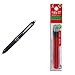 Pilot Frixion Ball-Knock Penna Multicolori, 4 colori, Nero & Frixion Ricariche per Penna a Sfera, 0.5mm, rosso
