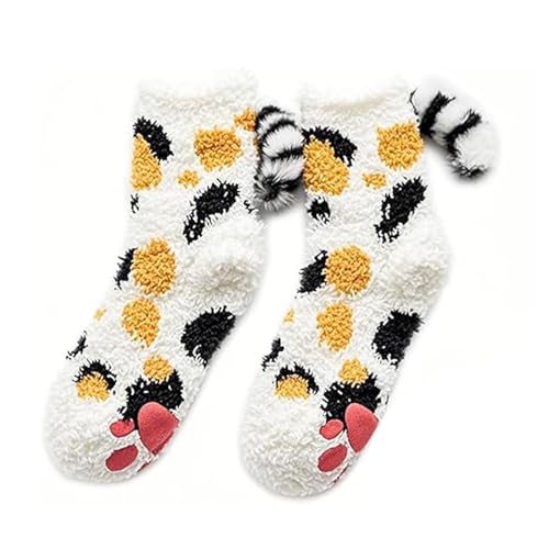 Image of Benefeet Sox Women Fuzzy Socks Funny Cat Gifts Cozy Soft Fluffy Winter Warm Sleeping Cute Animal Slipper Socks for Cat Lover