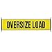 Vulcan Stretch Cord Mesh Oversize Load Banner with Heavy Duty Metal Hooks (18" x 84") - Required by Most States for Hauling Large Loads