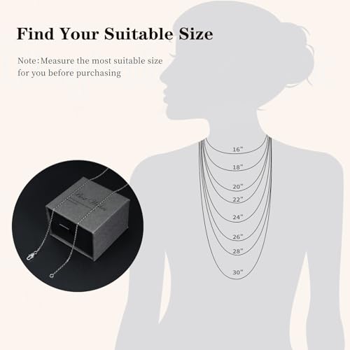 QISHENG Silver Chain Necklace for Women, Silver Stainless Steel Necklace Chain for Women As a Gift for Your Lover, Family, Elder, Friends and Colleagues Length of 16 18 20 22 24 26 28 30 Inch4