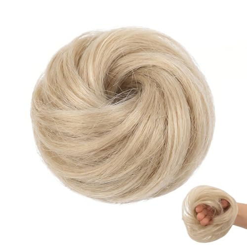 Peluca Rubia Natural para Mujer, Postizo de Pelo Liso para Disfraz y Fiesta, Peluca Sintética Realista Color Rubio Natural, Accesorio de Cabello Cómodo para Eventos y Cosplay