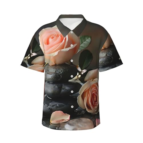 Chemise de plage hawaïenne à roses EdWal pour vos vacances