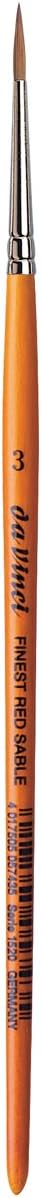 da Vinci Watercolor Series 36 Paint Brush, Round Russian Red Sable with Black Handle, Size 6