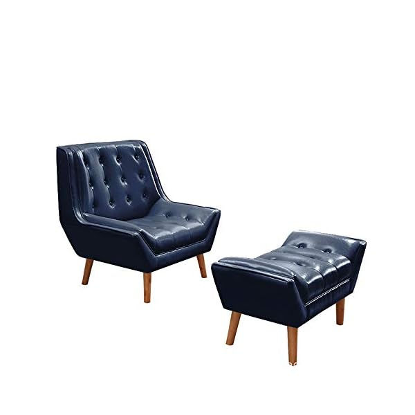 BESTSOON Sofa Chair Classic Leather Armchair With Foot Stool Ottoman For Living Room,Bedroom,Club,Office Multi-color Optional Living Room Bedroom Study Balcony Armchair - Image 5
