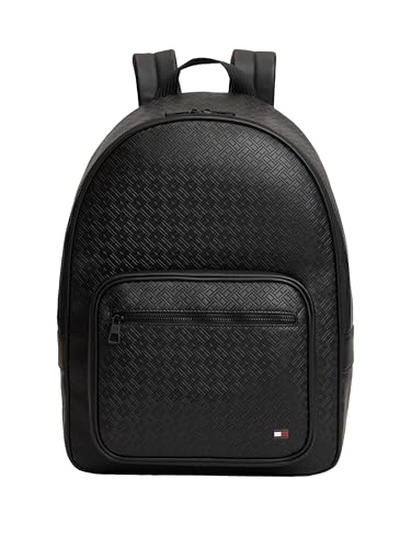 Image of Tommy Hilfiger Men's Embossed Flag Backpack, BLACK One Size