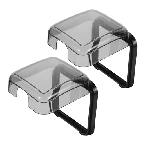 Sosoport Copertura per Prese a Muro 2 Pezzi Scatola di Presa Elettrica Esterna Resistente alle Intemperie Protezione per Bagno e Ambienti Umidi Installazione Adesiva senza Attrezzi