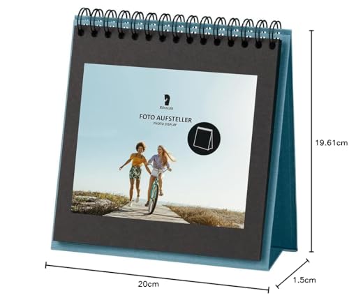 Rössler 13293200915 - Photo Table Display with Wire-O Binding, Denim, 13 Sheets, 190 x 190 mm, Pack of 1 - Image 3