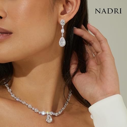 Nadri Teardrop Earrings For Women - Oval Dangle Earrings for Women, Hypoallergenic Earrings For Women, Exquisite Cubic Zirconia Womens Jewelry2