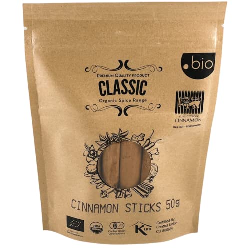 Organic Ceylon Cinnamon Sticks | USDA Certified |100% Ceylon Cinnamon | Premium Quality ALBA Grade | 3.5oz (100g) Resealable Bag