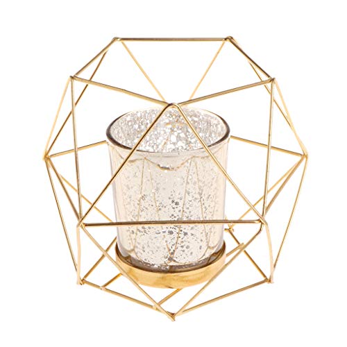 JimTw-UK Nordischer Stil 3D geometrischer Kerzenständer Metall Kerzenhalter Hochzeit Home Decor Hot Cover