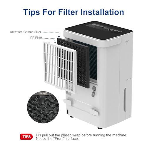 Image of Shinco 30 Pints Dehumidifier for Home and Basements, 1500 Sq.Ft Dehumidifiers with Drain Hose, Auto or Manual Drainage, Auto Defrost, Quietly Remove Moisture, Activated Carbon Filter, 24HR Timer