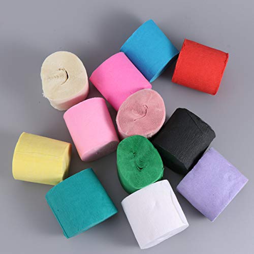 Milisten Rolo de papel crepe, 12 peças, faça você mesmo, faça você mesmo, faça você mesmo, faça você