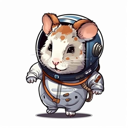 Image of Yoonek Graphics Hamster Vinyl Decal Sticker for Car, Laptop, Tumbler, More. #005629