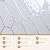CRE8TIVE 4 Sheets White Long Hexagon Peel and Stick Backsplash - 12"x12" 3D Adhesive Stick on Tile Stickers for Kitchen, Bathroom, Laundry Room