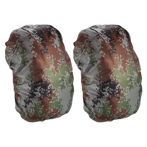 M METERXITY 2 Pack Backpack Rain Cover - Waterproof Lightweight Cover, Apply to Cycling/Hiking/Mountain Climbing (8-15L, XS, Digital Camo)
