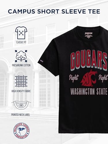 Image of JanSport NCAA Officially Licensed Campus Short Sleeve T Shirt for Men, Soft & Breathable Pre-Shrunk Cotton Crewneck T Shirt