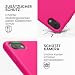 kwmobile Handyhülle für Apple iPhone SE (2022/2020) / iPhone 8/7 Hülle - Case Silikon - Kabelloses Laden - Schutzhülle Cover in Neon Pink