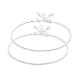 Taraash Tobillera lisa de plata de ley 925 para mujer, 10.5, Plata de ley