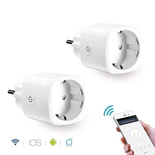 Preisvergleich Produktbild WLAN Steckdose Alexa, GoKlug Smart Steckdose Digital Zeitschaltuhr Stromzähler Wifi Steckdose Schaltbare Ihre Haushaltsgeräte von überall, kompatibel mit Alexa, Google Home, Smartphone gesteuert