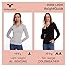 MERINNOVATION Merino Wool Base Layer Women - 100% Merino Wool Shirts for Women Lite - Midweight Long Sleeve V-Neck Tops