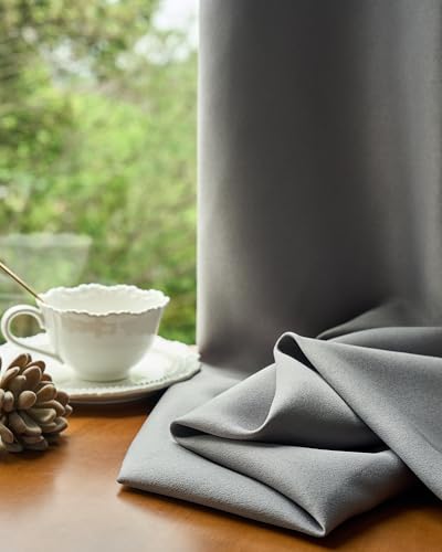 Image of Graywind Motorized Curtains with Track, Room Darkening Smart Curtains, Hardwired Curtains Compatible with Alexa Google Home Remote Control for Large Windows, Custom Drapes Up to 220 inch, Echo (Smoke)