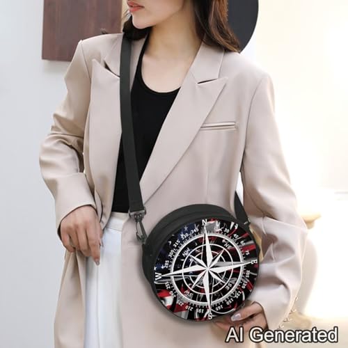 Image of Women Novelty Round Clock Shape Zippered Clock Purses for Women Tote Handbag Shoulder Bag, Gift for Mom Girlfriend