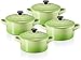 Set di 4 casseruole piccole Le Creuset in gres, 200 ml, colore: Palma, 79212104260100