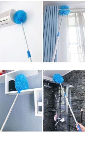 Image of Ceiling Fan Cleaner Duster, Adjustable and Removable Fan Blade Cleaner from 18 to 62 Inches for Cleaning Walls Bookshelves Furniture Door Window Top (Gray)